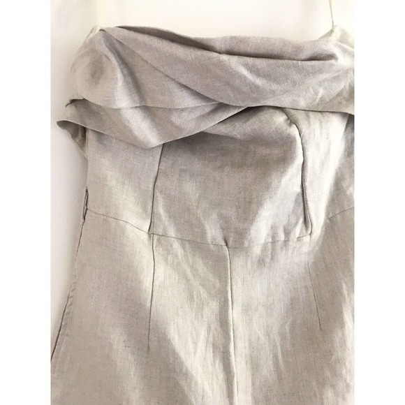 Tart Collections | Linen Jumper Womens Size M Beige Strapless Romper - Picture 8 of 10